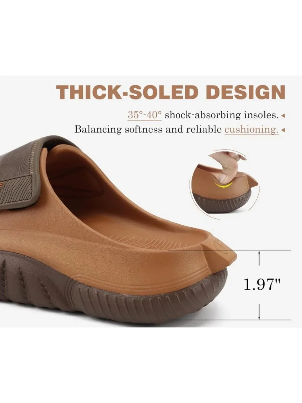 Men's Khaki\Brown Recovery Sandals Orthopaedic Plantar Fascistic Walking Casual